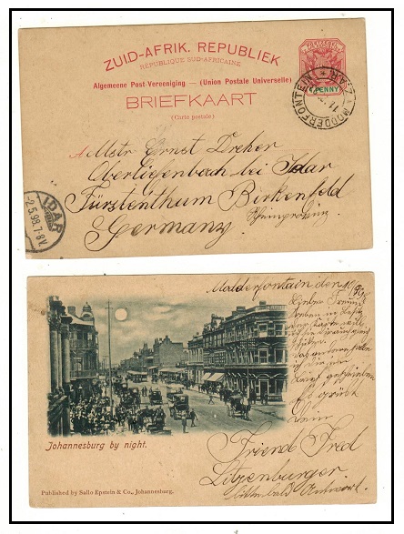 TRANSVAAL - 1896 1d carmine and green 