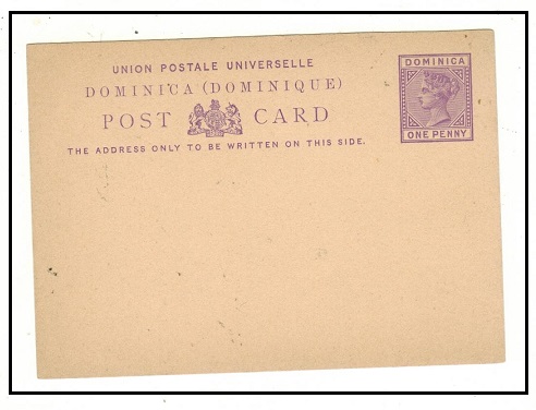 DOMINICA - 1883 1d violet PSC unused.  H&G 2.
