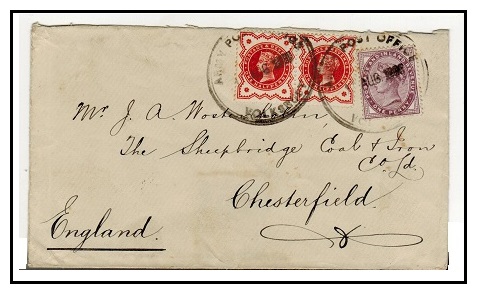 TRANSVAAL - 1900 2d rate cover to UK used at ARMY POST OFFICE/VOLKSRUST.
