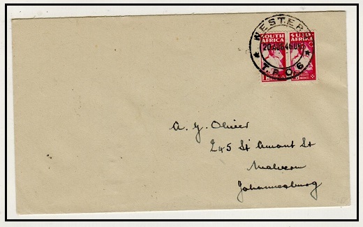 SOUTH AFRICA - 1946 2d rate local cover used at WESTERN/T.P.O.6.