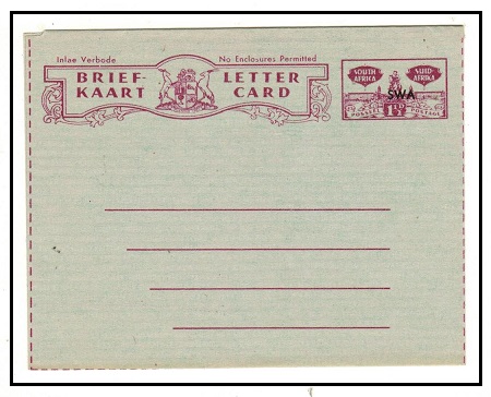 SOUTH WEST AFRICA - 1948 1 1/2d plum postal stationery letter card unused.  H&G 2.