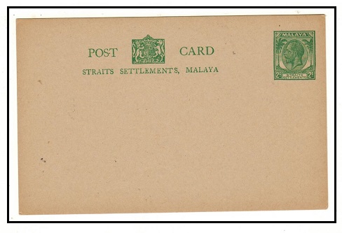 MALAYA (Straits Settlements) - 1935 2c green PSC unused.  H&G 34.