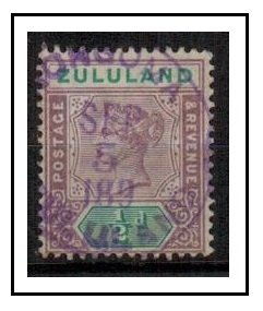 ZULULAND - 1894 1/2d dull mauve and green cancelled NONGOMA/ZULULAND in violet.  SG 20.