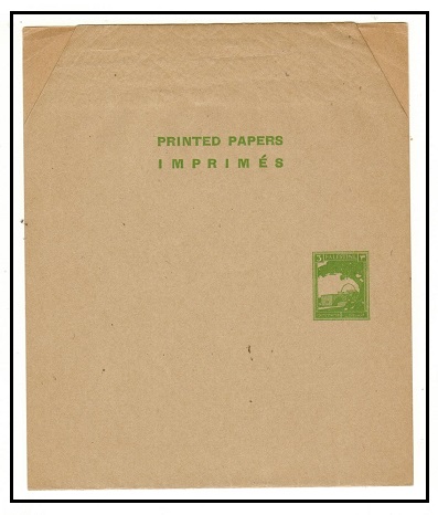 PALESTINE - 1931 3 mils yellow green postal stationery wrapper unused.  H&G 2.