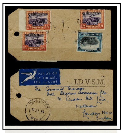 SOUTH WEST AFRICA - 1954 use of 