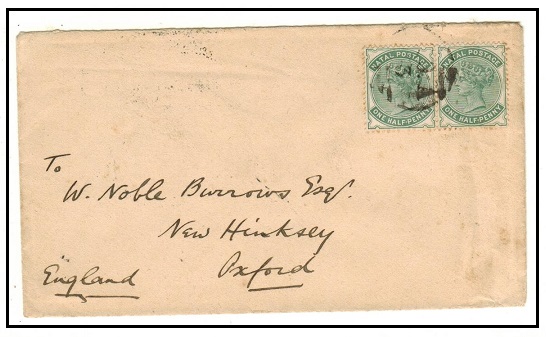 NATAL - 1901 1d rate cover to UK used at P.O.A./3.