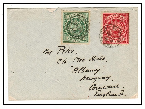 ANTIGUA - 1916 1 1/2d rate cover to UK used at ST.JOHN
