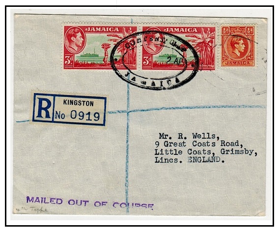 JAMAICA - 1953 6 1/2d registered 