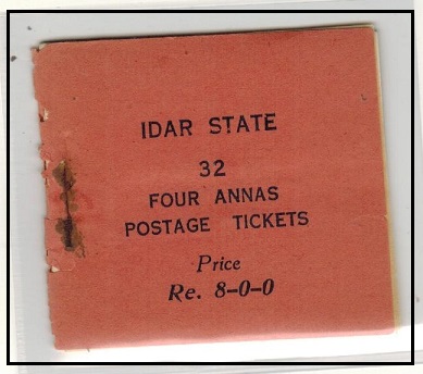 INDIA (Idar State) - 1944 Re8 BOOKLET complete.