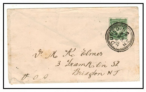 NEW ZEALAND - 1903 1/2d rate cover to USA used at DUNEDIN.