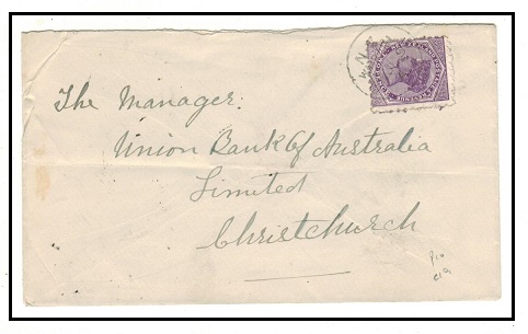 NEW ZEALAND - 1896 2d rate local cover used at WAIKARI.