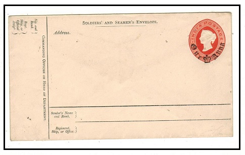 INDIA - 1895 1a on 9d red 