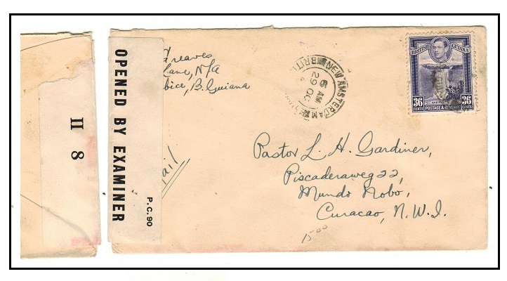 BRITISH GUIANA - 1943 36c rate 