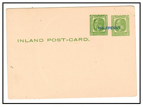 NEW ZEALAND - 1932 1/2d + 1/2d green PSRC unused.  H&G 33.