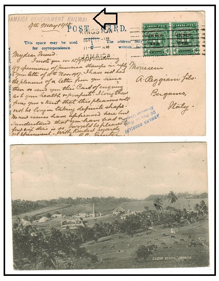 JAMAICA - 1919 1d rate 