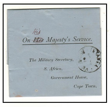 RHODESIA - 1901 use of OHMS folded letter to Cape Town used at INYANGA.