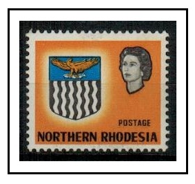 NORTHERN RHODESIA - 1963 3d yellow U/M with VALUE OMITTED.  SG 78a.