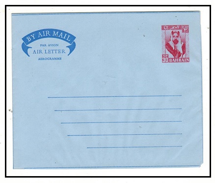 BAHRAIN - 1960 30np carmine air letter sheet unused.  H&G 9.