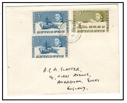 BR.ANTARCTIC TERRITORY - 1966 10d rate cover to UK used at SIGNEY ISLAND.