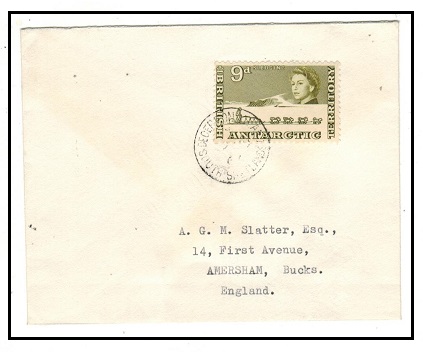 BR.ANTARCTIC TERRITORY - 1966 9d rate cover to UK used at DECEPTION ISLAND.