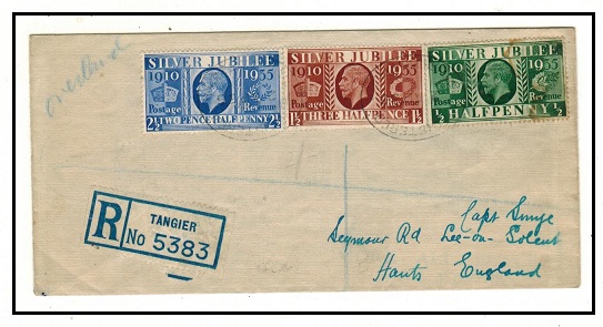 MOROCCO AGENCIES - 1936 cover to UK with GB (un-overprinted)  