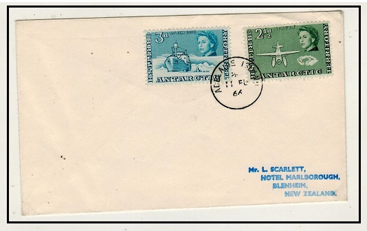 BR.ANTARCTIC TERRITORY - 1966 5 1/2d rate cover to UK used at ADELAIDE ISLAND.