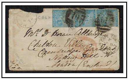 CAPE OF GOOD HOPE - 1875 4d (x3) rate cover to UK used at 