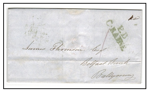 IRELAND - 1845 local entire cancelled 