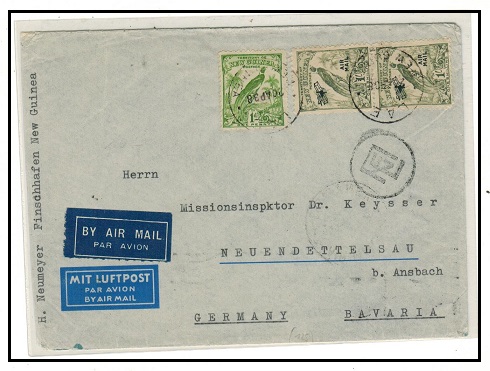 NEW GUINEA - 1938 2/1d rate cover to Bavaria used at LAE.