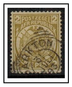 SWAZILAND - 1893 2d olive -bistre Transvaal adhesive cancelled DARKTON in Swaziland.  SG Z22.
