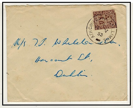 IRELAND - 21953 2 /2d rate cover to Dublin used at ATH CINN.
