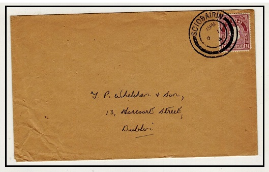 IRELAND - 1954 1 1/2d rate cover to Dublin used at SCIOBAIRN.