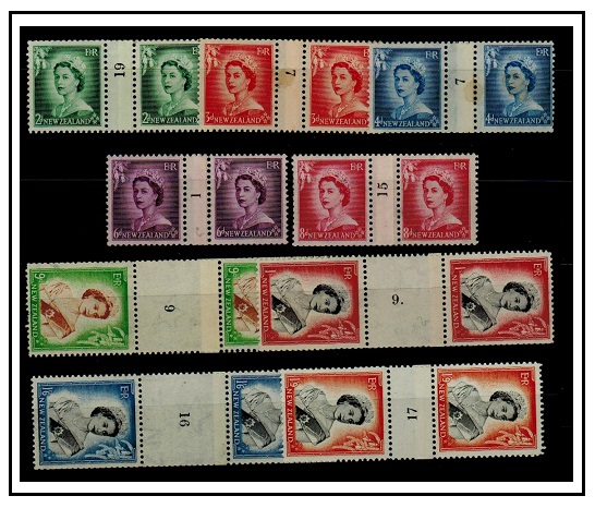 NEW ZEALAND - 1953 range of mint QEII 
