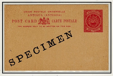 ANTIGUA - 1903 1d carmine PSC unused SPECIMEN.  H&G 7.