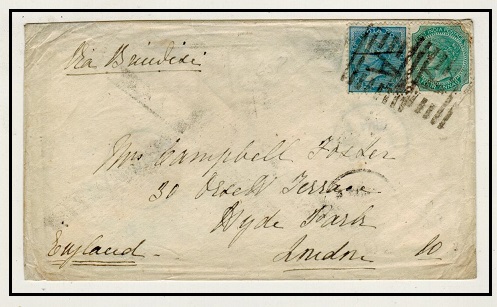 INDIA - 1880 4 1/2a rate cover to UK.
