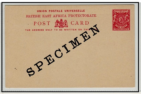 BRITISH EAST AFRICA - 1896 1a carmine PSC unused SPECIMEN.  H&G 8.