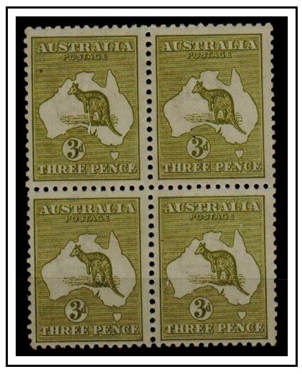 AUSTRALIA - 1917 3d olive green 