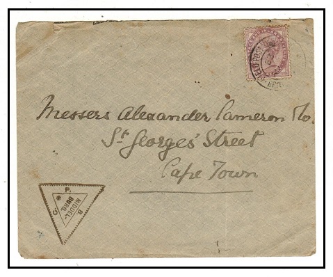 TRANSVAAL - 1900 (circa) 1d rate FPO/53 cover to Cape Town with scarce B.P.C./MIDDEL/BURG censor.