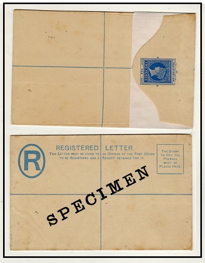 NIGER COAST - 1897 2d ultramarine RPSE (size G) unused SPECIMEN.  H&G 5.