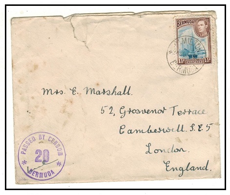 BERMUDA - 1940 1 1/2d rate 