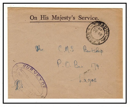 NIGERIA - 1949 use of OHMS cover used at LAGOS.