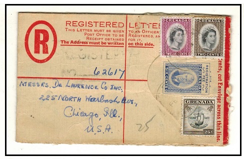 GRENADA - 1951 5c  ultramarine RPSE (size F) up rated to USA. H&G 11.