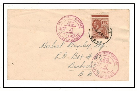 BARBADOS - 1936 1 1/2d rate 