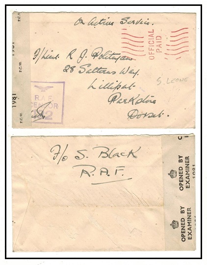 SIERRA LEONE - 1944 (circa) OFFICIAL PAID 