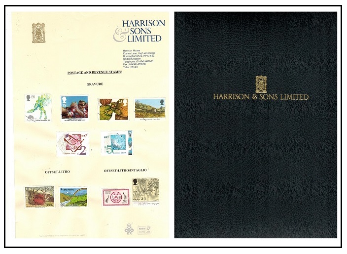 COLONIAL PROOFS & MISCELLANEOUS - 2000 (circa) Harrison and Sons Ltd folder.
