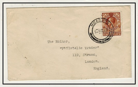 SWAZILAND - 1936 2d rate cover to UK used at MBABANE.