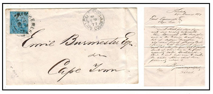 CAPE OF GOOD HOPE - 1877 4d rate 