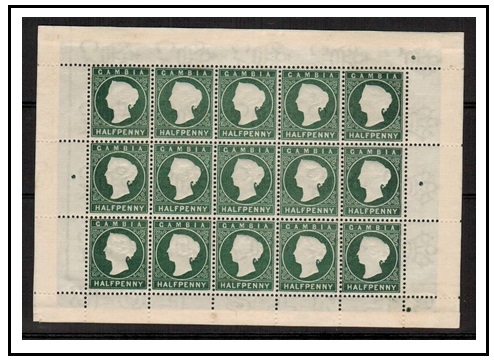GAMBIA - 1887 1/2d myrtle green 