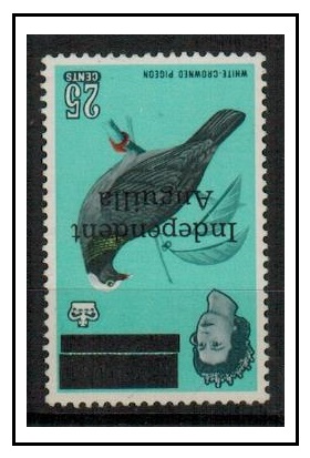 ANGUILLA - 1967 25c overprinted 