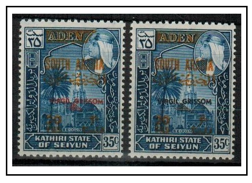 ADEN - 1967 20f on 35c surcharge U/M with 